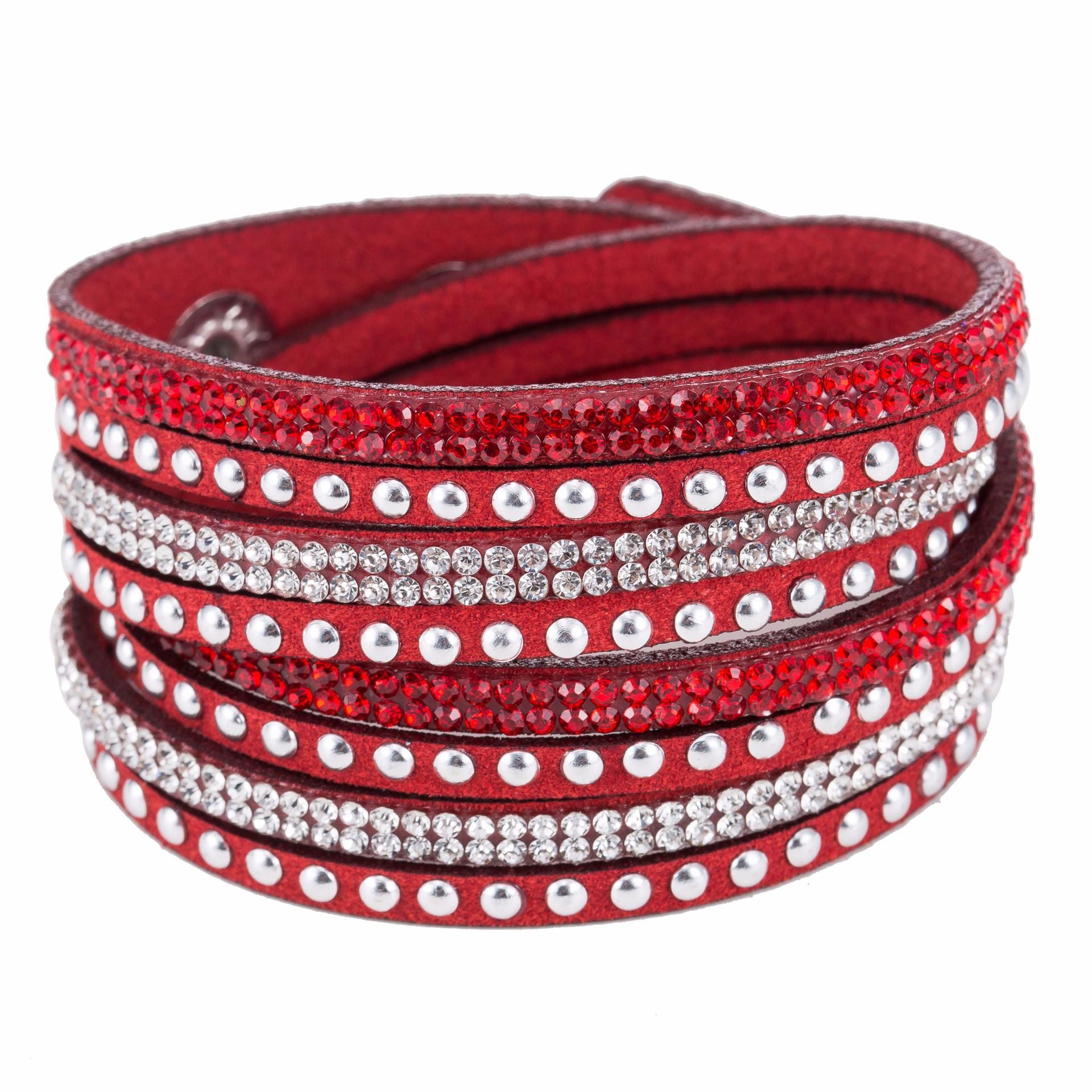 Wholesale Multi-layer Winding Diamond Inlaid Alloy Bracelets